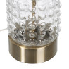 Lámpara de mesa Blanco Dorado Algodón Metal Cristal Latón Hierro 40