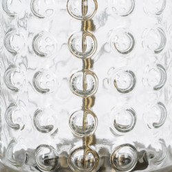 Lámpara de mesa Blanco Dorado Algodón Metal Cristal Latón Hierro 40