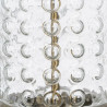 Lámpara de mesa Blanco Dorado Algodón Metal Cristal Latón Hierro 40