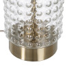 Lámpara de mesa Blanco Dorado Algodón Metal Cristal Latón Hierro 40