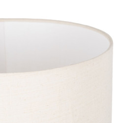 Lámpara de mesa Blanco Dorado Algodón Metal Cristal Latón Hierro 40
