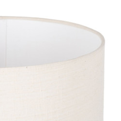 Lámpara de mesa Blanco Dorado Algodón Metal Cristal Latón Hierro 40