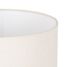 Lámpara de mesa Blanco Dorado Algodón Metal Cristal Latón Hierro 40