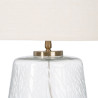 Lámpara de mesa Blanco Dorado Algodón Metal Cristal Latón Hierro 40