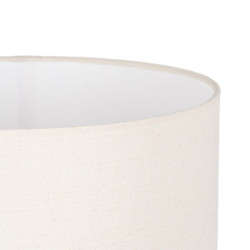 Lámpara de mesa Blanco Dorado Algodón Metal Cristal Latón Hierro 40