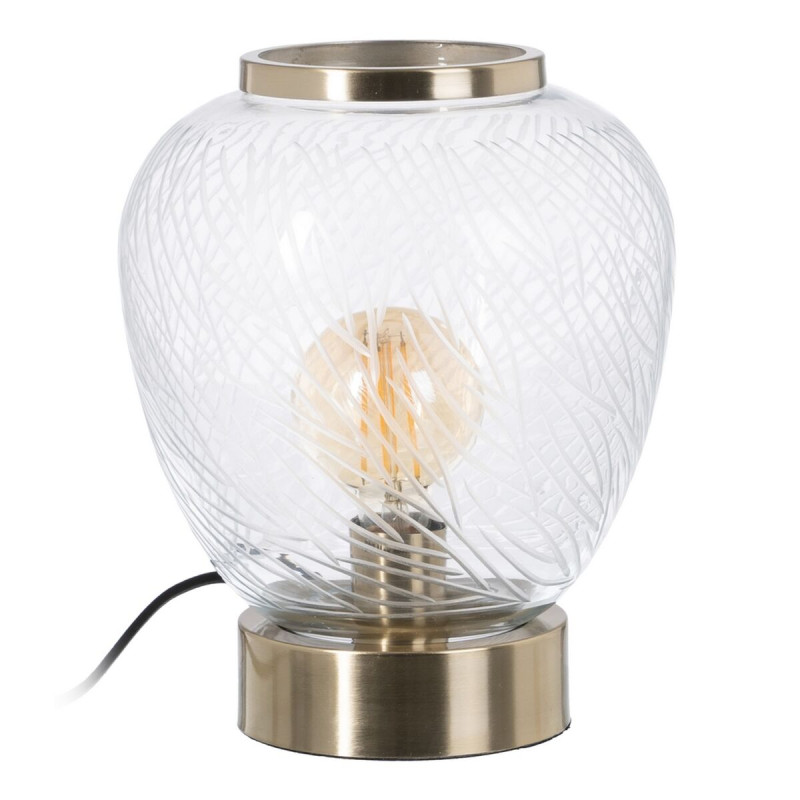 Lámpara de mesa Dorado Metal Cristal Latón Hierro 40 W 220 V 240 V 2 Lámpara de mesa Dorado Metal Cristal Latón Hierro 40 W 220 V 240 V 2