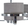 Lámpara de Techo Gris Plateado Lino Metal Hierro 220-240 V 52 x 50 x