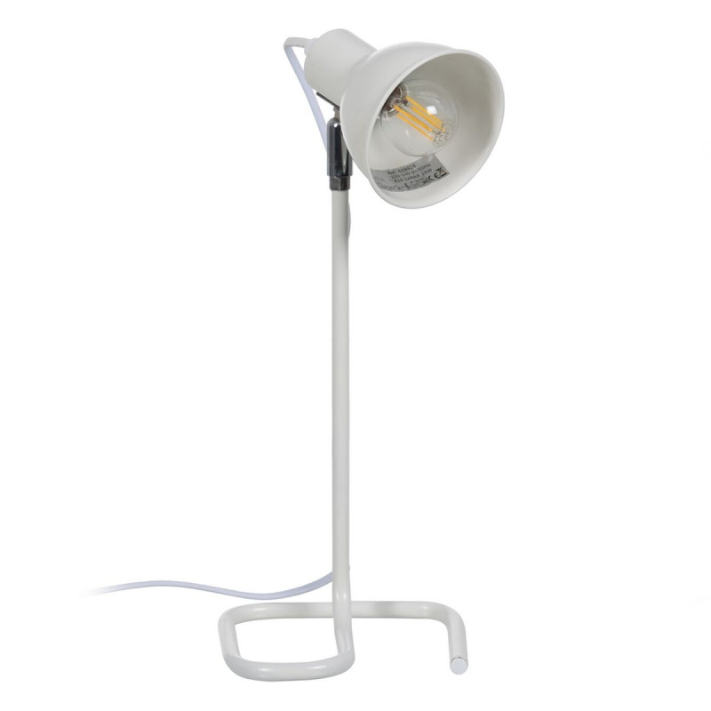 Lámpara de mesa Blanco Hierro 25 W 220-240 V 15 x 14,5 x 36,5 cm Lámpara de mesa Blanco Hierro 25 W 220-240 V 15 x 14,5 x 36,5 cm