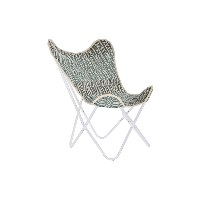 Sillón de jardín DKD Home Decor Azul Blanco Verde Hierro 74 x 65 x 9 Sillón de jardín DKD Home Decor Azul Blanco Verde Hierro 74 x 65 x 9
