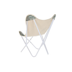 Sillón de jardín DKD Home Decor Azul Blanco Verde Hierro 74 x 65 x 9