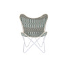 Sillón de jardín DKD Home Decor Azul Blanco Verde Hierro 74 x 65 x 9