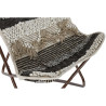 Silla de Jardín DKD Home Decor Negro Marrón Algodón Hierro (74 x 65