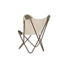 Silla de Jardín DKD Home Decor Negro Marrón Algodón Hierro (74 x 65