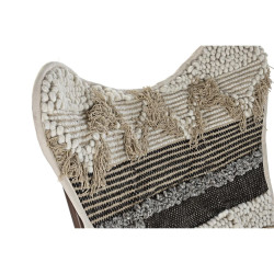 Silla de Jardín DKD Home Decor Negro Marrón Algodón Hierro (74 x 65