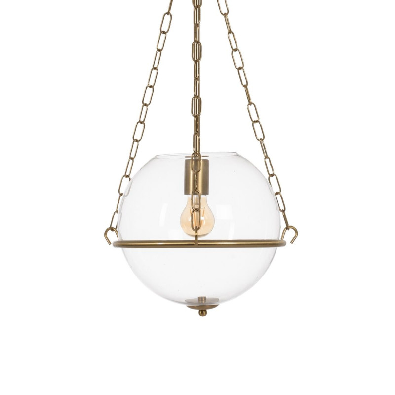 Lámpara de Techo Dorado Cristal Hierro 220-240 V 28 x 28 x 53 cm Lámpara de Techo Dorado Cristal Hierro 220-240 V 28 x 28 x 53 cm