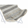 Silla de Jardín DKD Home Decor Gris Algodón Blanco Hierro (74 x 65 x