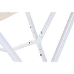 Silla de Jardín DKD Home Decor Gris Algodón Blanco Hierro (74 x 65 x