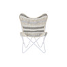 Silla de Jardín DKD Home Decor Gris Algodón Blanco Hierro (74 x 65 x