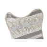 Silla de Jardín DKD Home Decor Gris Algodón Blanco Hierro (74 x 65 x