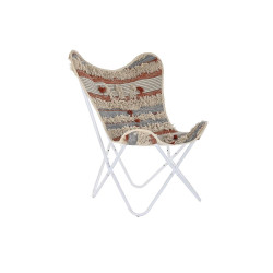 Sillón de jardín DKD Home Decor Blanco Naranja Hierro 74 x 65 x 90 c