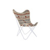 Sillón de jardín DKD Home Decor Blanco Naranja Hierro 74 x 65 x 90 c