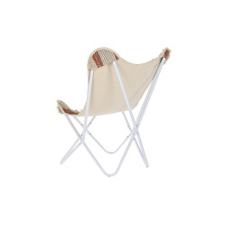 Sillón de jardín DKD Home Decor Blanco Naranja Hierro 74 x 65 x 90 c