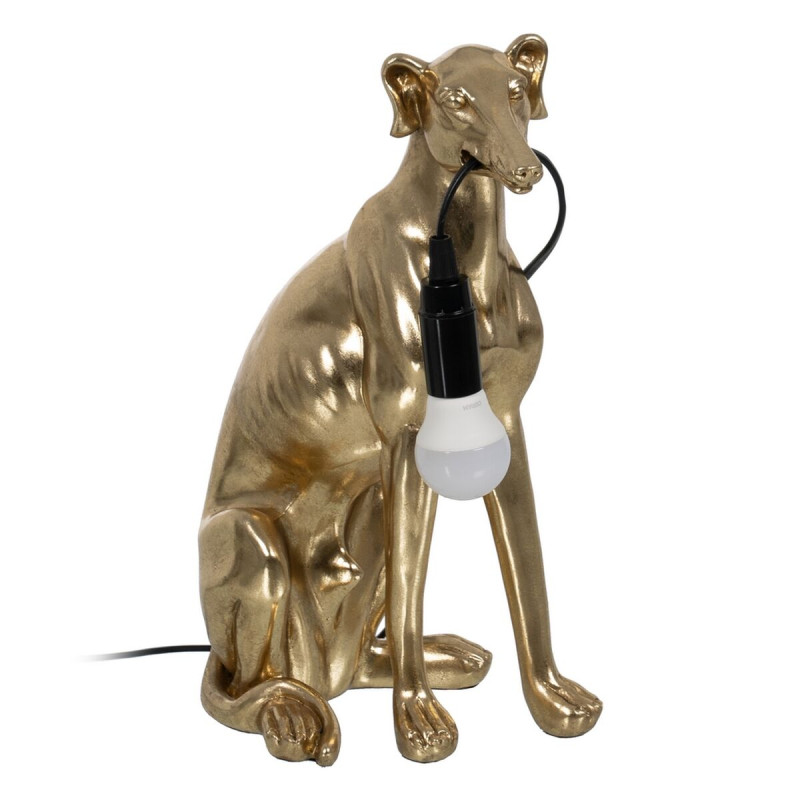 Lámpara de mesa Perro Dorado 40 W 220-240 V 25,5 x 16,5 x 36 cm Lámpara de mesa Perro Dorado 40 W 220-240 V 25,5 x 16,5 x 36 cm