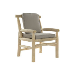 Sillón de jardín DKD Home Decor Natural Gris claro Teca 65 x 80 x 92