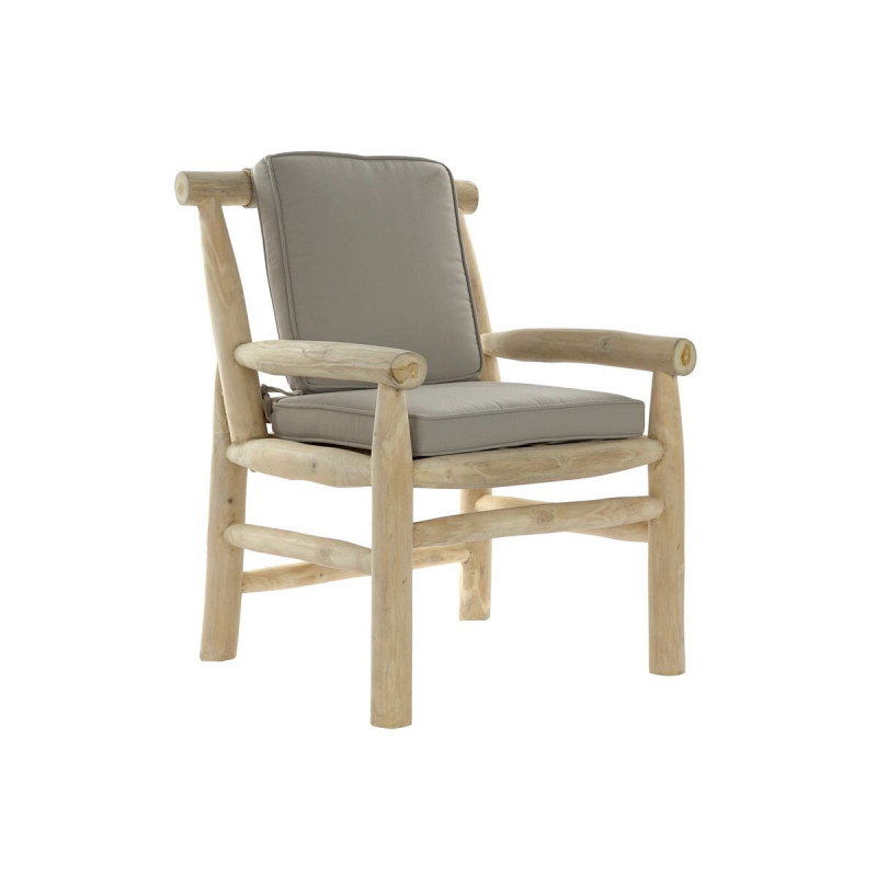 Sillón de jardín DKD Home Decor Natural Gris claro Teca 65 x 80 x 92 Sillón de jardín DKD Home Decor Natural Gris claro Teca 65 x 80 x 92