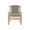Sillón de jardín DKD Home Decor Natural Gris claro Teca 65 x 80 x 92