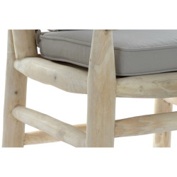 Sillón de jardín DKD Home Decor Natural Gris claro Teca 65 x 80 x 92