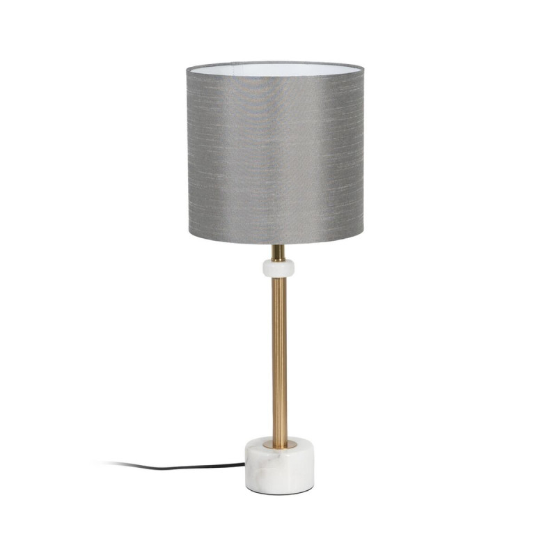 Lámpara de mesa Blanco Gris Dorado Mármol Hierro 40 W 25 x 25 x 61 c Lámpara de mesa Blanco Gris Dorado Mármol Hierro 40 W 25 x 25 x 61 c