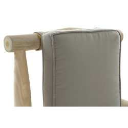 Sillón de jardín DKD Home Decor Natural Gris claro Teca 65 x 80 x 92