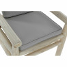 Sillón de jardín DKD Home Decor Natural Gris claro Teca 65 x 80 x 92