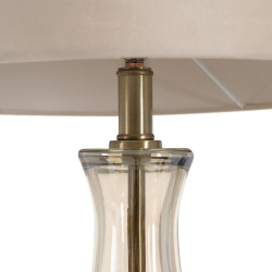 Lámpara de mesa Dorado Poliéster Metal Cristal 60 W 220-240 V 39 x 3