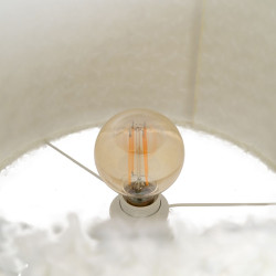 Lámpara de Pie Blanco Dorado Metal Tejido 60 W 220-240 V 40 x 40 x 14