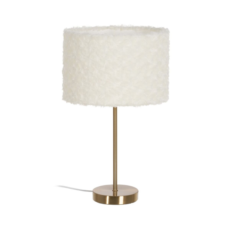 Lámpara de mesa Blanco Dorado Metal Tejido 60 W 220-240 V 30 x 30 x 5 Lámpara de mesa Blanco Dorado Metal Tejido 60 W 220-240 V 30 x 30 x 5
