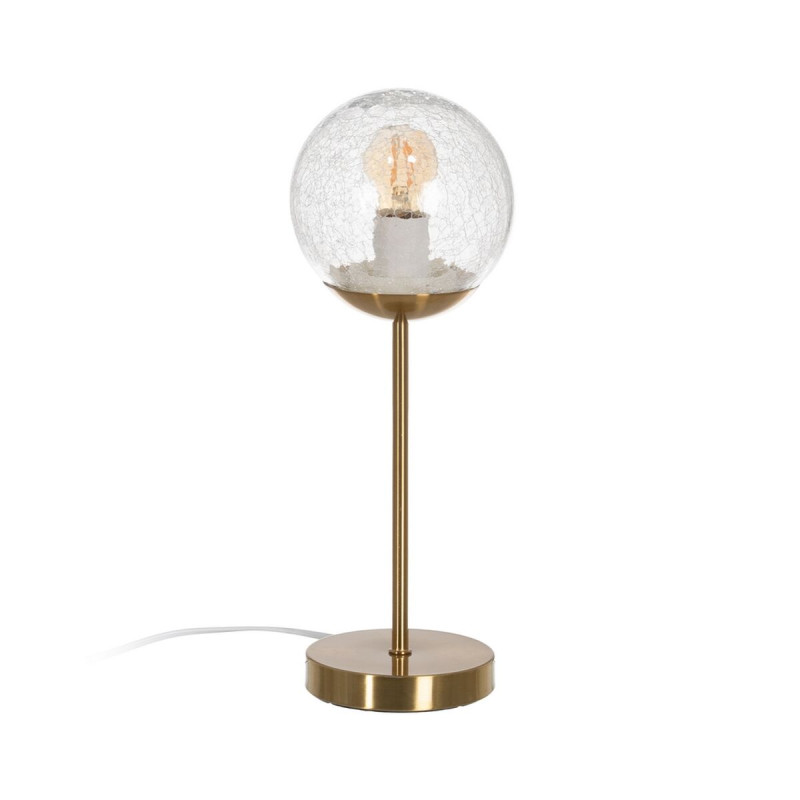 Lámpara de mesa Dorado Metal Cristal 60 W 220-240 V 15 x 15 x 41 cm Lámpara de mesa Dorado Metal Cristal 60 W 220-240 V 15 x 15 x 41 cm