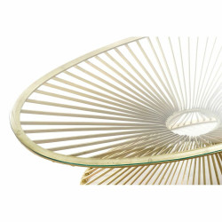 Mesa auxiliar DKD Home Decor Dorado Cristal Acero 138 x 66 x 46 cm