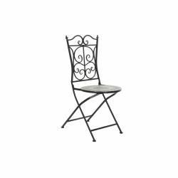 Silla de Jardín DKD Home Decor Negro 39 x 50 x 93 cm Cerámica Multic