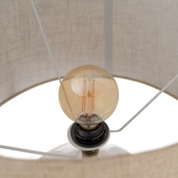 Lámpara de mesa Dorado Lino Metal Cristal 60 W 220-240 V 43 x 43 x 73