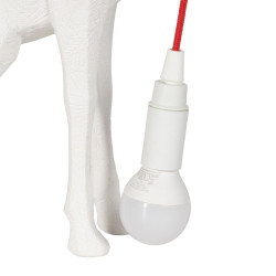Lámpara de mesa Blanco Rojo Poliresina 60 W 220-240 V 24 x 9,5 x 29 c