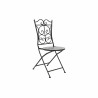 Silla de Jardín DKD Home Decor Negro Cerámica Multicolor Forja (39 x