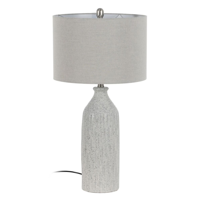 Lámpara de mesa Gris Metal Cerámica 60 W 220-240 V 38 x 38 x 73 cm Lámpara de mesa Gris Metal Cerámica 60 W 220-240 V 38 x 38 x 73 cm