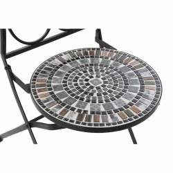 Silla de Jardín DKD Home Decor Negro Cerámica Multicolor Forja (39 x