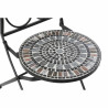 Silla de Jardín DKD Home Decor Negro Cerámica Multicolor Forja (39 x