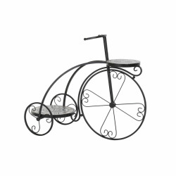 Macetero DKD Home Decor Bicicleta Cerámica Mosaico Negro Multicolor F