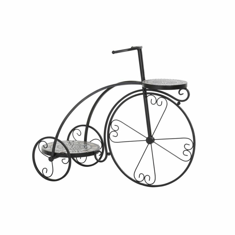 Macetero DKD Home Decor Bicicleta Cerámica Mosaico Negro Multicolor F