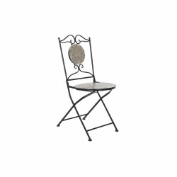Silla de Jardín DKD Home Decor Cerámica Negro Forja (42 x 50 x 90 cm
