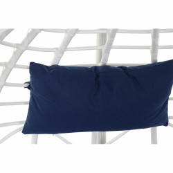 Sillón de jardín colgante DKD Home Decor Azul marino Blanco Aluminio